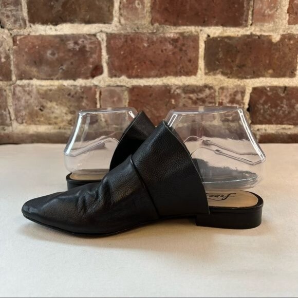 Free People Siena Slip on Black Leather Mule Sz 36.5 US 6 - Picture 4 of 9